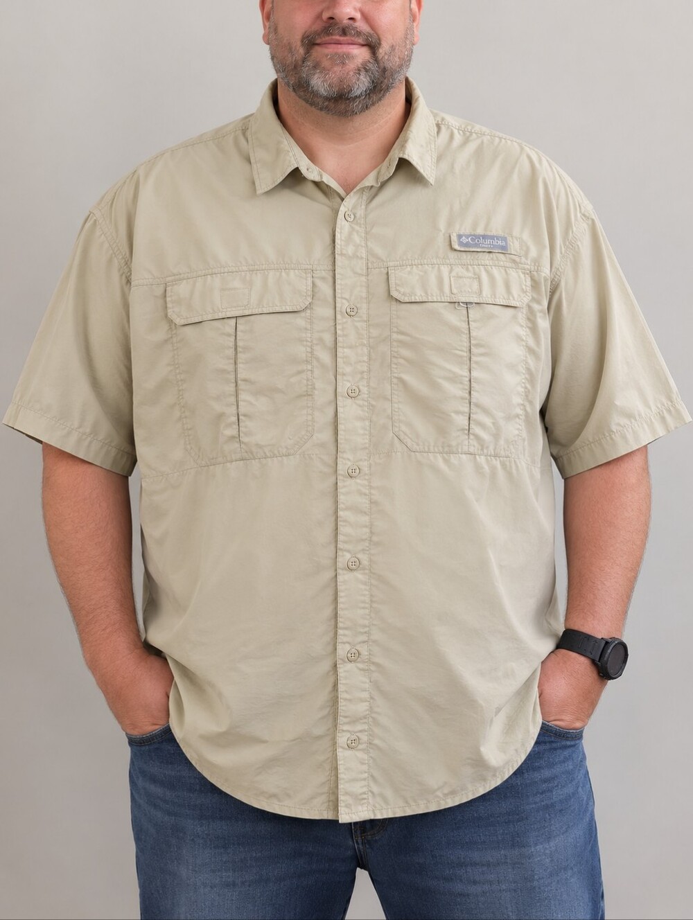 Size XXL Columbia Khaki Outdoor Shirt
